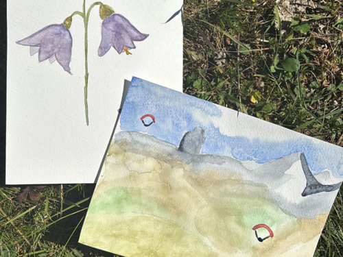 aquarelle Pierra Menta en famille avec Cimes Evasion